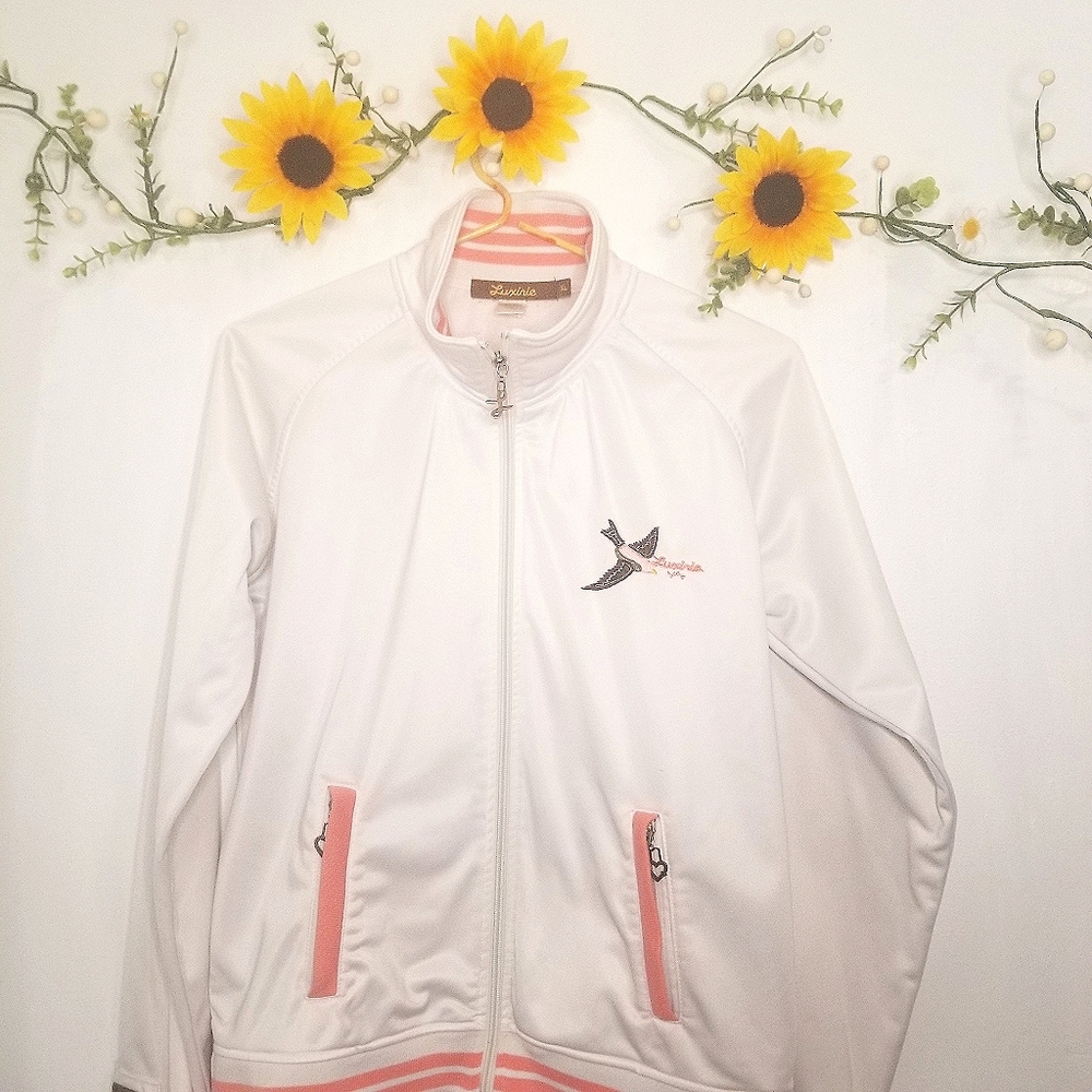 Luxirie by LRG embroidered zip up sweater